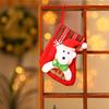 4pcs Merry Christmas Socks Christmas Tree Ornaments Sack Xmas Gift Candy Bag Cute Fabrics