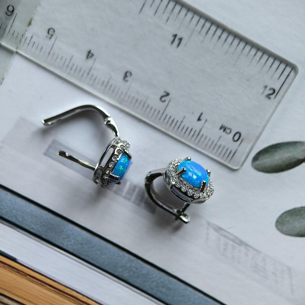 Серебряные серьги с опалом 2.459ct (2192305)