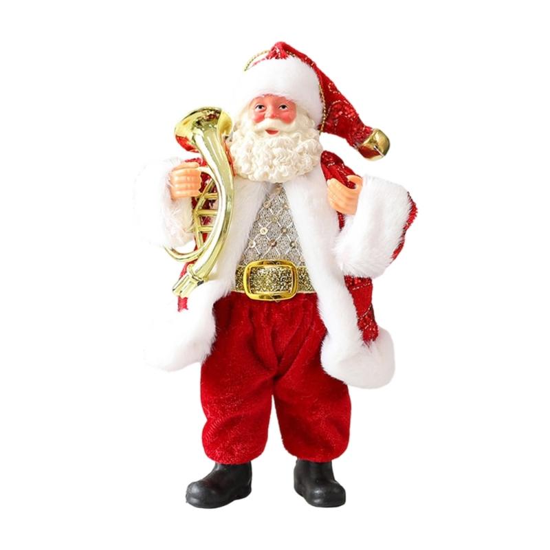 

Decorative Resin Statue Carved Santa Figure for Years Round Holiday Decorations and Display Desk Ornament