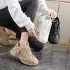 2025 Autumn and Winter Velvet Dad Shoes Ins Tide Increase Casual Sports Shoes Women's Platform Versatile Korean Version Cotton Shoes Women's K-9