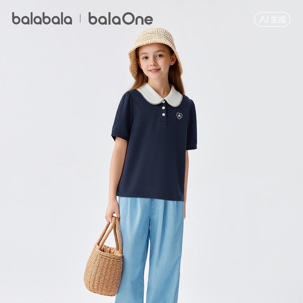 Balabala Girls' Short-sleeved T-shirt
