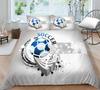 3D Printed Football Bedding Quilt Cover Pillowcase Full Size Double Bed Set 2/3 Pieces of Microfiber Fabric Soft Home Decoration