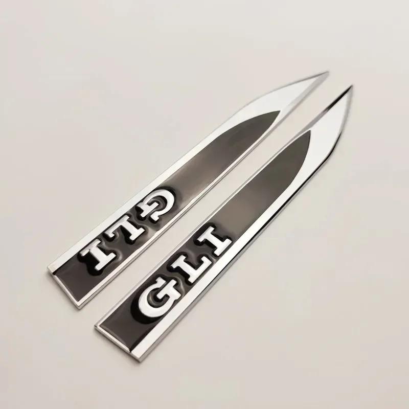 VW GTI GOLF 2026 Hot For VW VOLKSWAGEN 1PCS 3D Metal Car Body Side Fender Badge For Volkswagen VW Golf 7 6 5 GTD GLI Logo Sticke