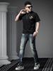 European Trendy Brand Pure Cotton Short-Sleeve T-Shirt for Men, Summer 2026 New Fashion Embroidered Tee, Half-Sleeve Top, Base Shirt