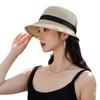 Summer Sunscreen Visor Children Summer Fashion Straw Hat Big Brim Shows Small Face