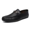 Herre Håndlavede Sorte Vandtætte Loafers - Afslappede Slip-on, Lavskaftede, Tyk Sål, Britisk Stil