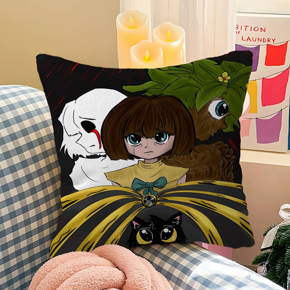 

Fran Bow pillow cover sofa cushion cover home room decoration children gift 12x12Inch