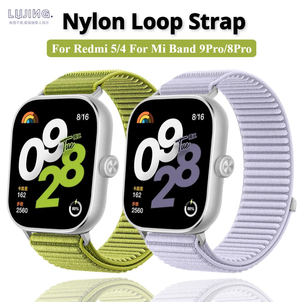 Nylonový smyčkový řemínek pro Redmi Watch 5 4 Kovová přezka Pásek pro XIAOMI Mi Band 9Pro 8Pro Nastavitelný Sportovní Correa Náhradní náramek