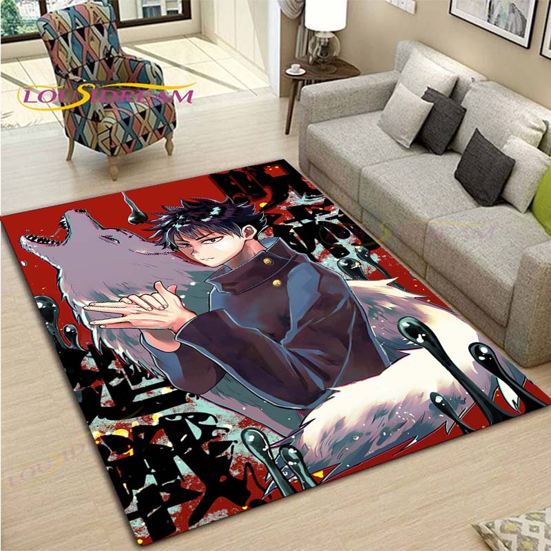 Cartoon Jujutsu Kaisen Floor Mat Door Mat Bathroom Non-slip Carpet Anime Carpet Printing Floor Mat Carpet