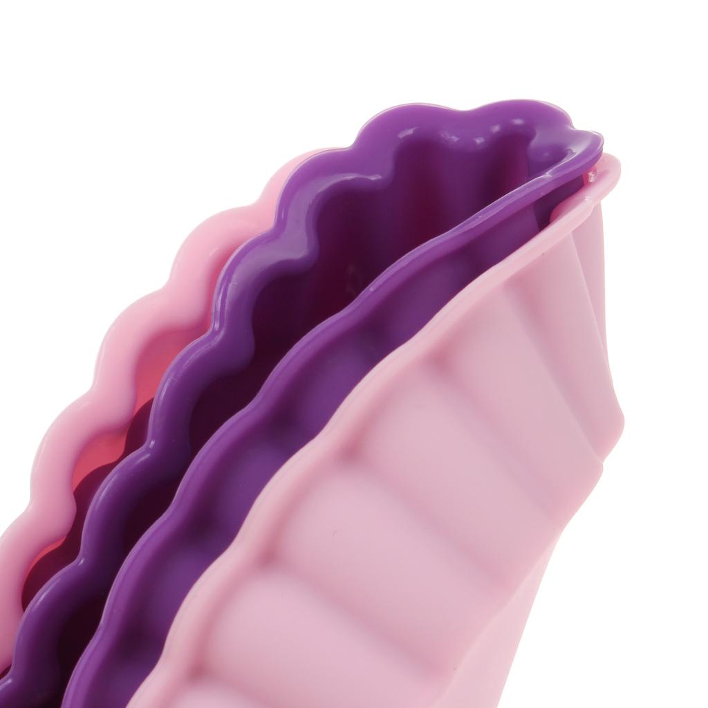 Silicone Tart Molds Mini Quiche Molds Non-Stick Round Fluted Flan Pan With Loose Bases Cake Mold Cake Pastry Tools Accessories