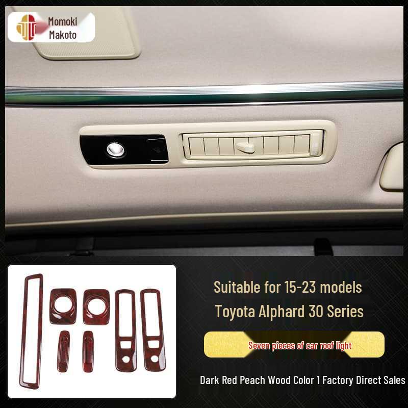 Carbon Fiber Interior Stickers for 15-23 Alphard Vellfire 30 Series, Scratch-Resistant