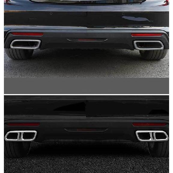 New Chrome Rear Tail Exhaust Muffler Tip Pipe Steel For Cadillac CT4 -2024