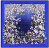 130cm Silk Scarf Women Large Shawls Floral Birds Print Ombre Stoles Square Bandana Luxury Kerchief Scarf Female Foulards
