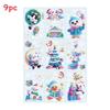 Christmas Window Decor Stickers Set With Snowflakes Snowman Celebration For
