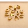 Stainless Steel Golden Melon Seed Fork Wrong Mouth Real Gold Electroplated Pendant Buckle Necklace Accessory Clasp DIY Jewelry
