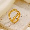Stainless Steel Ring New Design Opening Irregular Shaped Rings for Women 2026 New Trendy Ladies Jewelry Accessories