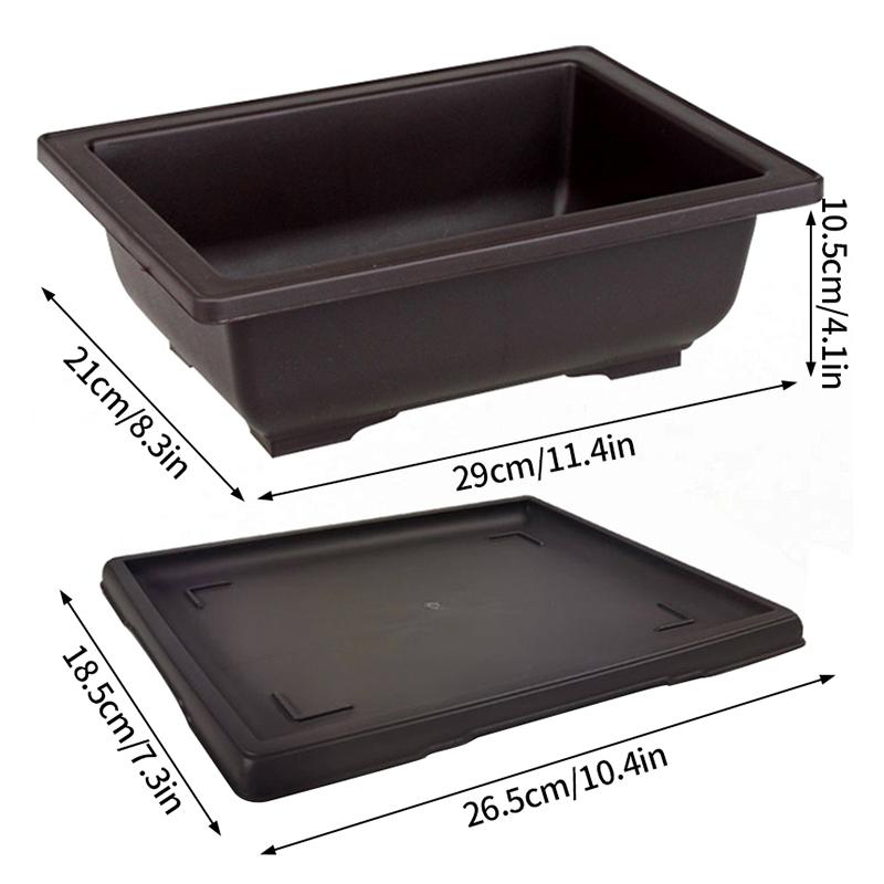 Rectangular Flowerpots Imitation Purple Clay Plants Pot Outdoor Garden Landscape Bonsai Pots For Plant Macetas Para Plantas