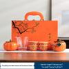 Bai Zi En X47 Auspicious Persimmon Ceramic Tea Set