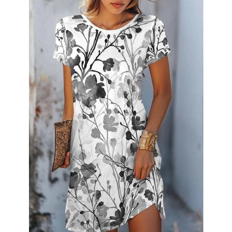 Women's Fashionable Dress, Cute Little Animals and Floral Prints