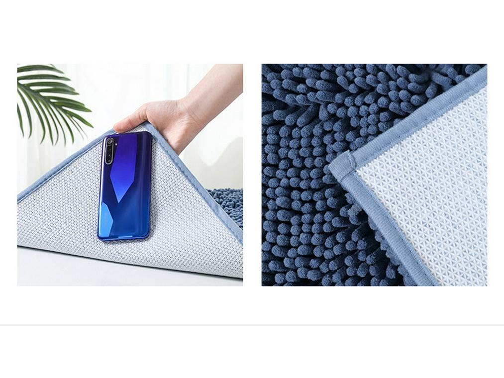 Ultra-Absorbent Non-Slip Chenille Floor Mat for Bathroom, Bedroom, and Living Room