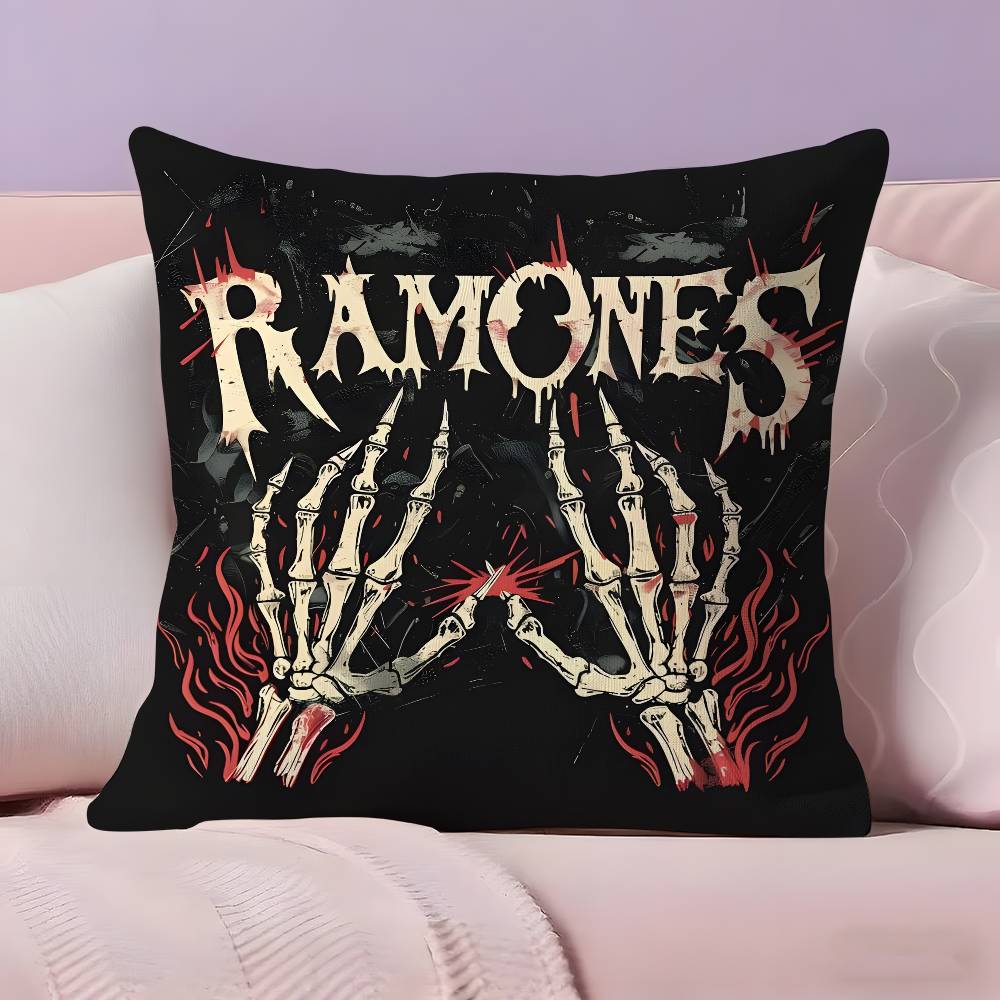 Rockband R-Ramones Kuddfodral Ultramjukt Hudvänligt Tyg Molnliknande Komfort & Dold Dragkedja