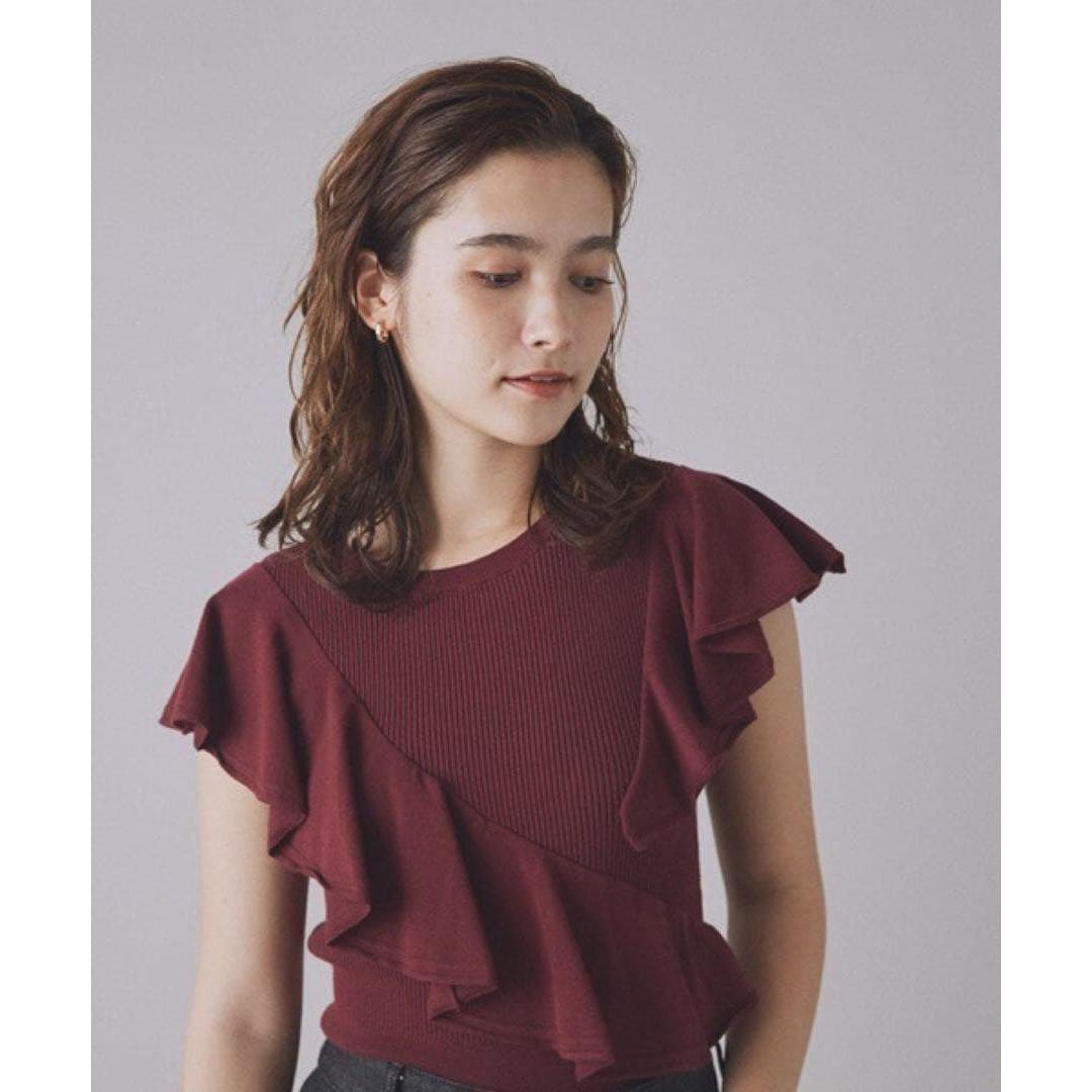 LILY BROWN Lily Brown Asymmetric Frill Knit