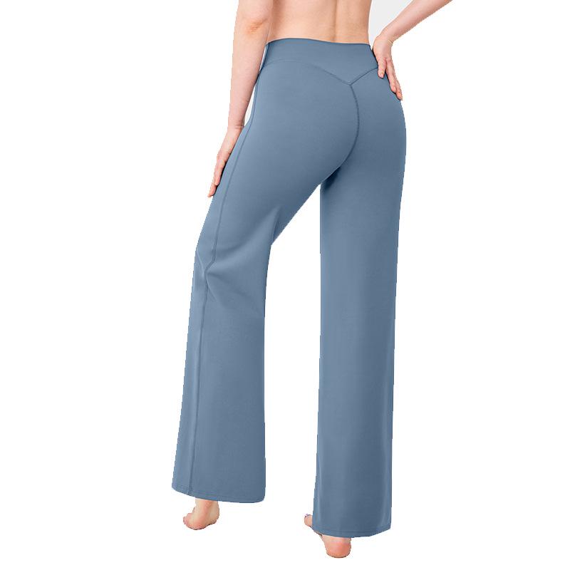 High Waist Straight Leg Yoga Pants - Women's Slimming, Breathable, Hip-Lifting, No Lines, Sports Fitness Pants