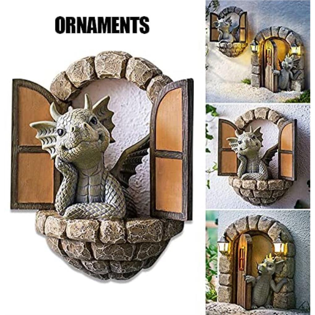 Miniature Figurines Garden Sculpture Sculpture Decoration open door