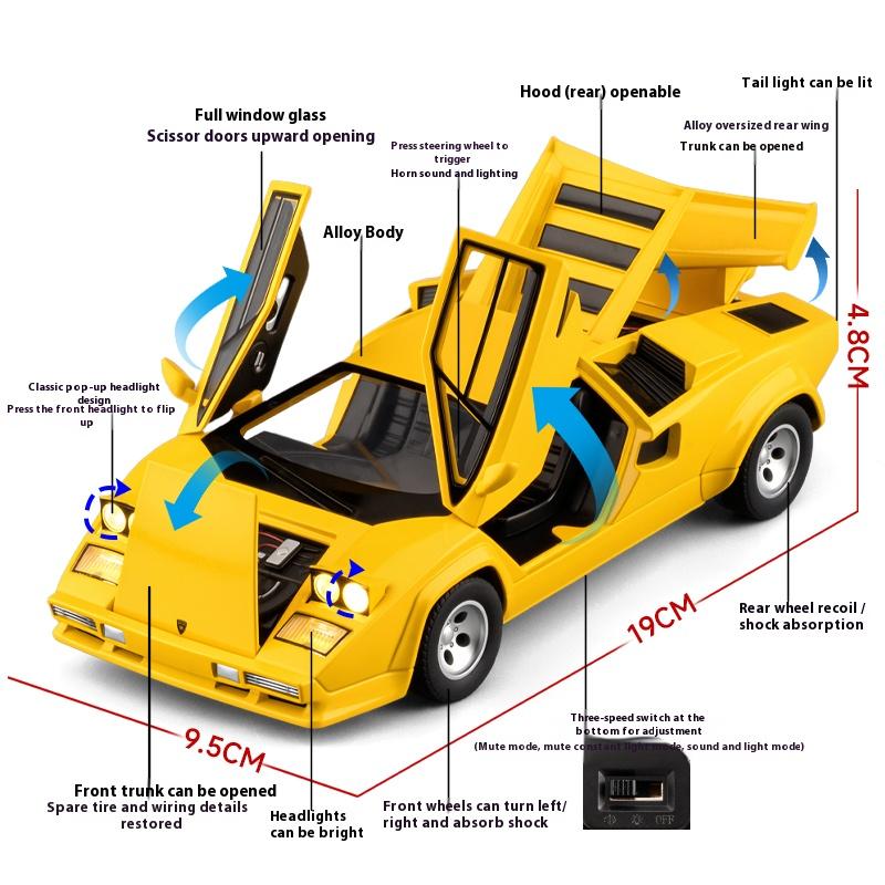 1:24 Lamborghini LP500S Alloy Model Toys, Cool Desktop Decorations, Exquisite Ornaments, Halloween/Christmas/Birthday Gifts