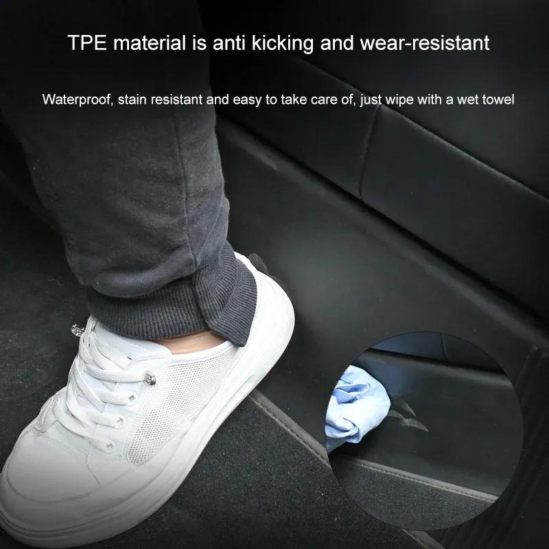 Protective Pad For Tesla Model 3 Y Under Rear Seat Anti Kick Guard Cover TPE Full Surround Cushion Protector Car Interior Modely