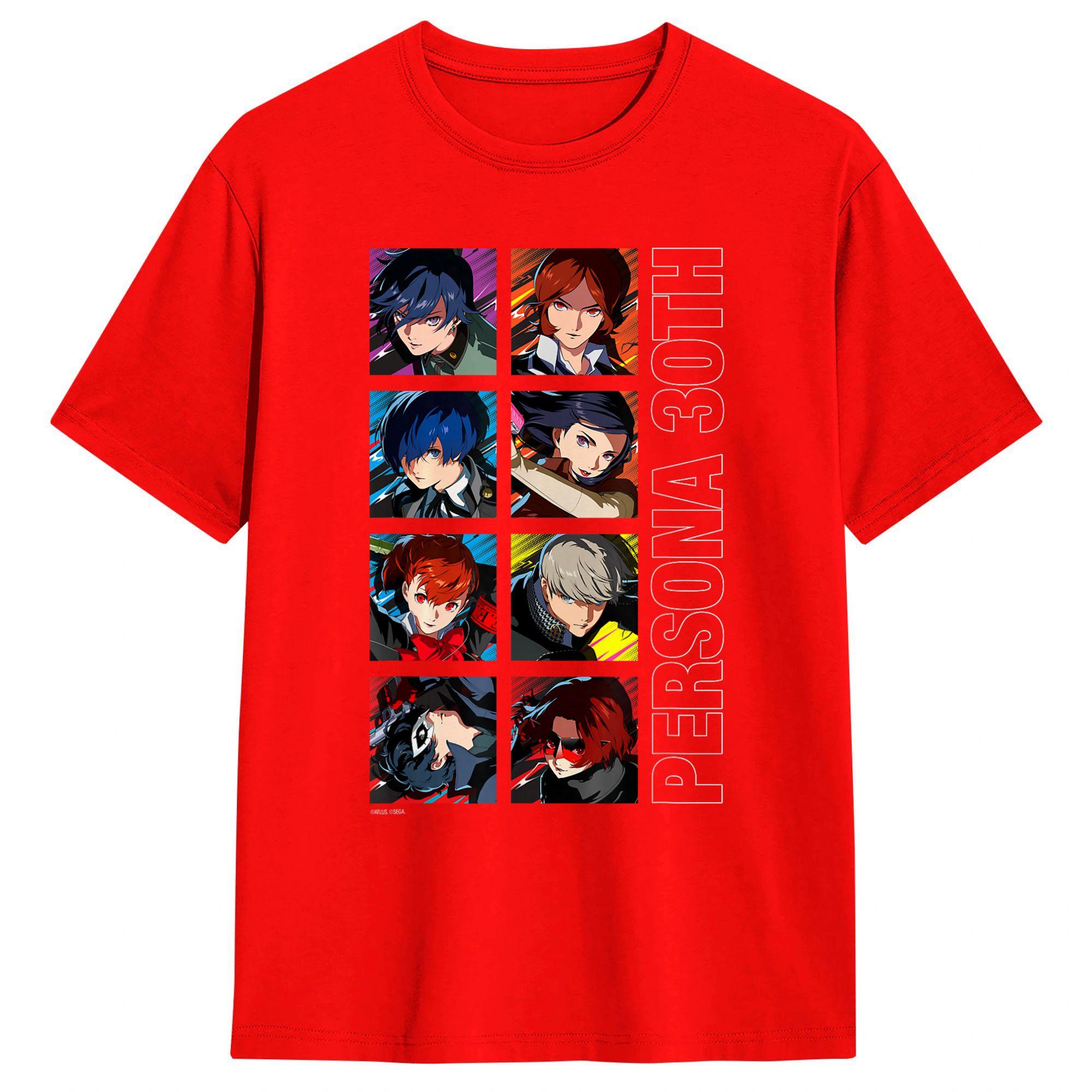 Awesome ATLUS Persona 30th Protagonist Series Legacy Stack TShirt for Unisex Cotton T Shirts Short Sleeve Tee Shirt Summer Clothes S