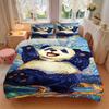 3pcs Panda Night Bedding Cover Set, Fashion Classic Popular Print Bedding Set, Soft Comfortable, All Season Use, For Bedroom, Guest Rooma0819198