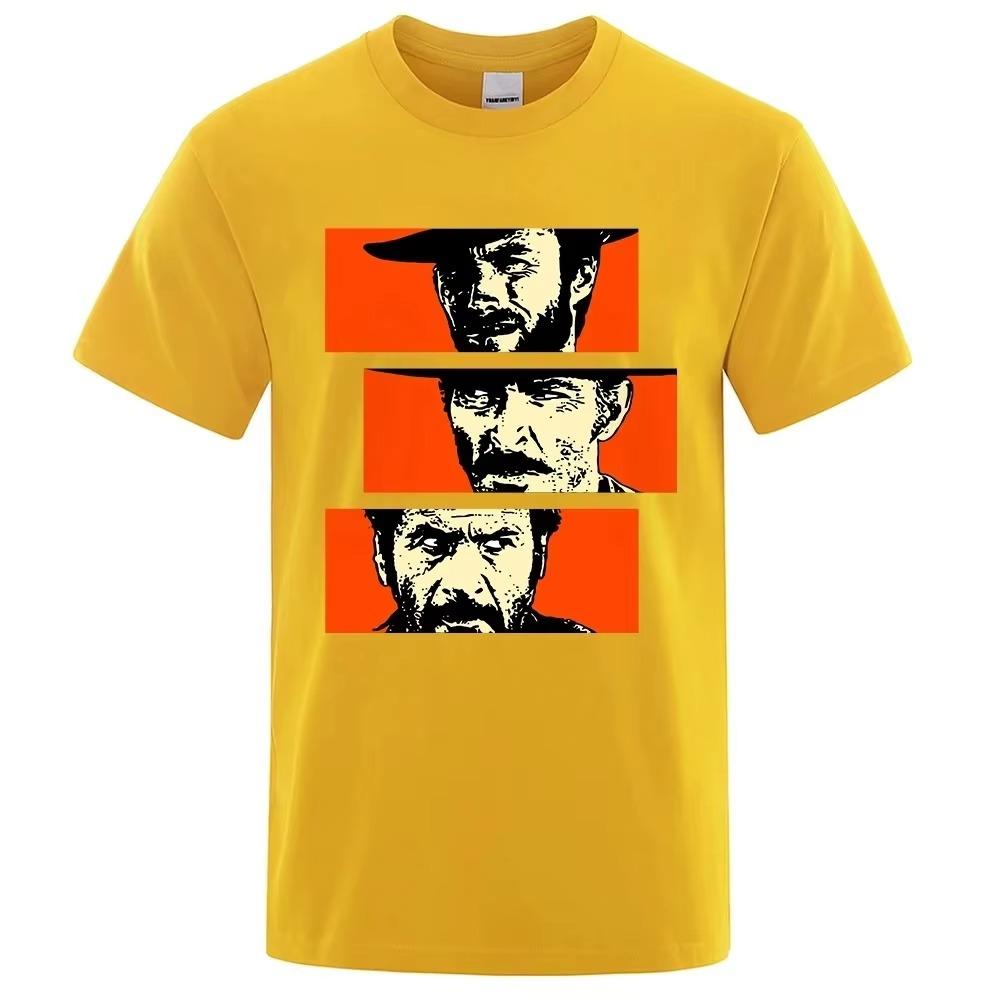 The Good the Bad and Ugly Blondie Angel Eyes Tuco Cowboy T Shirt Men Women Il buono brutto Oversized Casual Cotton Tees Summer