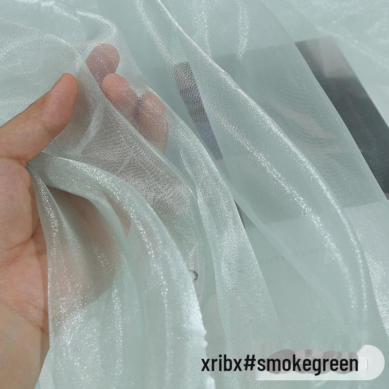 Organzová látka na zdobenie svadobných šiat: Šifónová trojnitná 3060 Ice Yarn, Sukňa z lesklej priadze a látka na pozadie