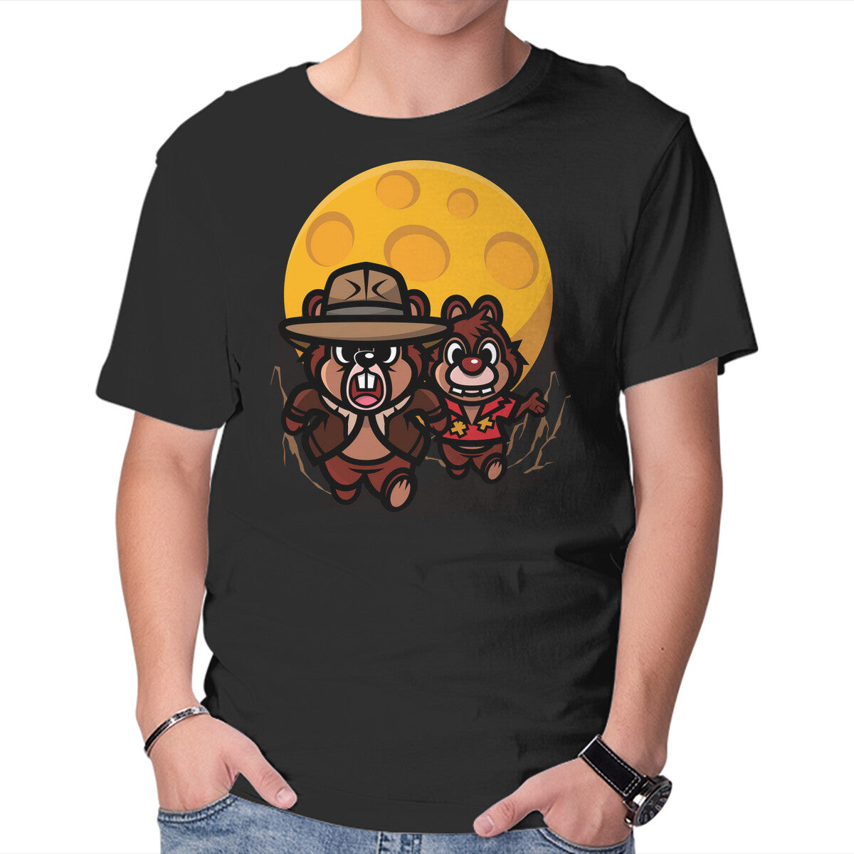 Unisex Crew Neck T-Shirt Raiders Of The Lost Cheese Graphic Short Sleeve Casual Tee XXXL