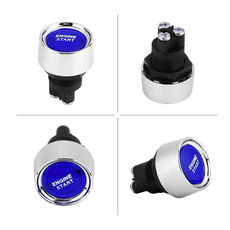 1Pc 12V 50A 3 Pin Spst Momentary Keyless Push Button Starter Switches On Off For Cars Marine Rv Car Engine Start Ignition Switch