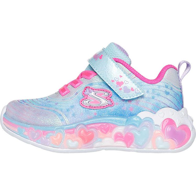 Skechers Heart Lights Прочные низкие кроссовки для ходьбы Детские кроссовки Сине-розовые 302696N-LBMT 21