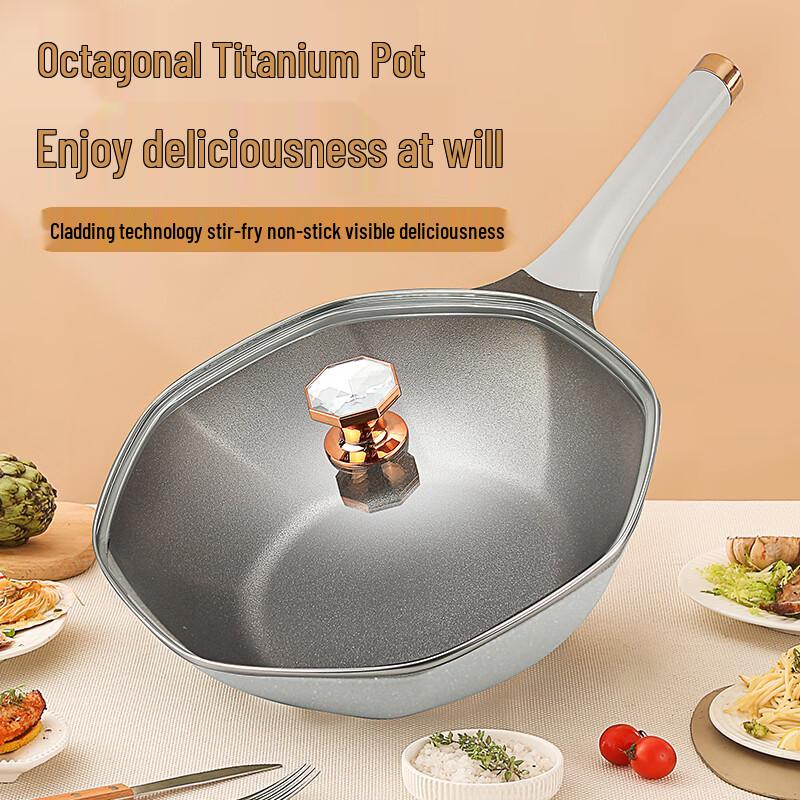 Imas Enjoy Octagonal Titanium Non-stick Frying Pan