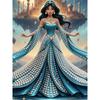 Disney Pearl Painting Princess Jasmine Pearl Creative Artwork 5D Pearl Embroidery Cross Stitch Set Handmade DIY Gift for Home and Room Decoration Use