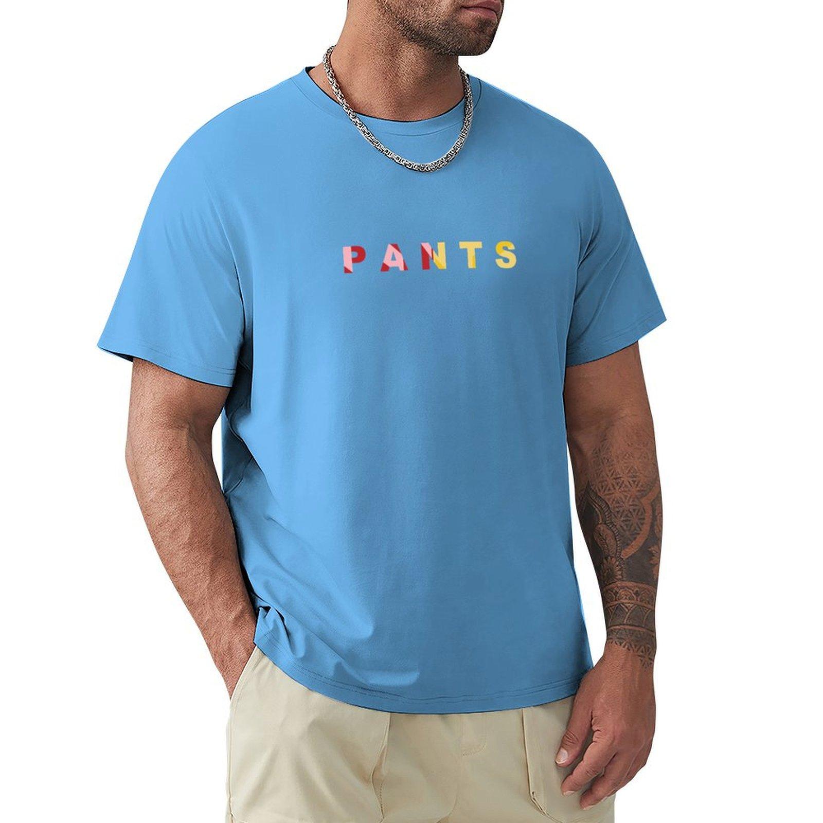 PANTS text T-Shirt plus size clothes essential t shirt summer top luxury clothes men S
