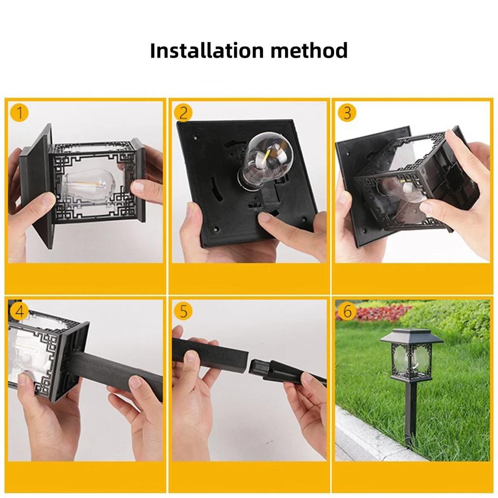 LED Solar Lamp Garden Waterproof Solar Outdoor Powered Lamp Balcony Courtyard Landscape Path Lawn Decorative Sunlight Light