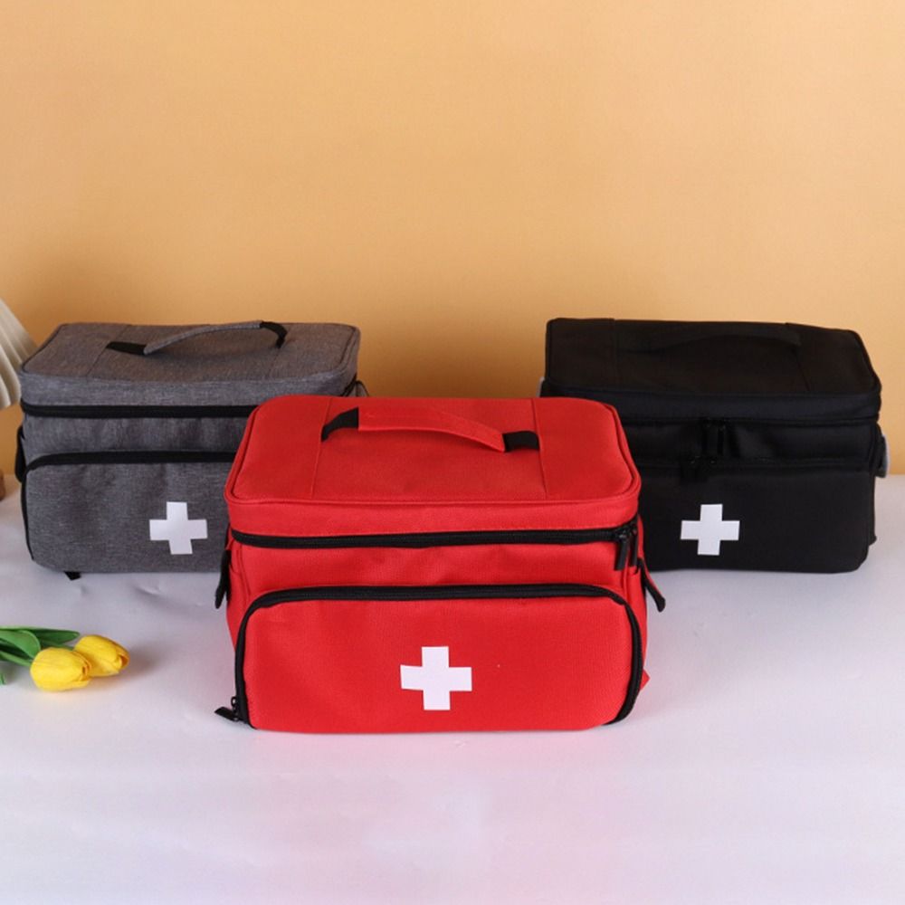Lightweight Travel Medicine Bag Multi-Functional Easy Grip Medicine Storage Box Large Capacity Adjustable Strap