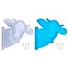 Cute Lovely Cow Cattle Animal for Head Silicone Mold for DIY Pendant Mold Farm Decor Epoxy Resin Casting Door Doorplate