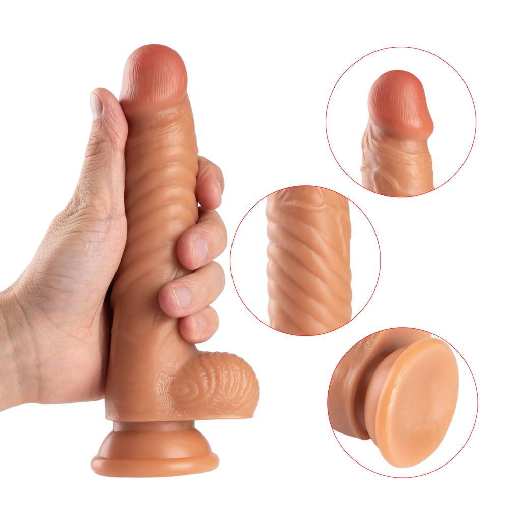 Dildo Female Manual Masturbation Orgasm G-spot Thrusting Penis Sex Toys