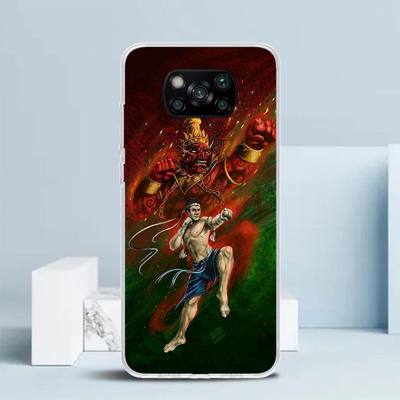 Muay Thai Fight Boxing Phone Case For Xiaomi Poco F7 Ultra X5 X6 X7 Pro M7 Redmi 15C 15 13C 13 12C 12 10C 10 10A 9 9C 9A 9T Cove