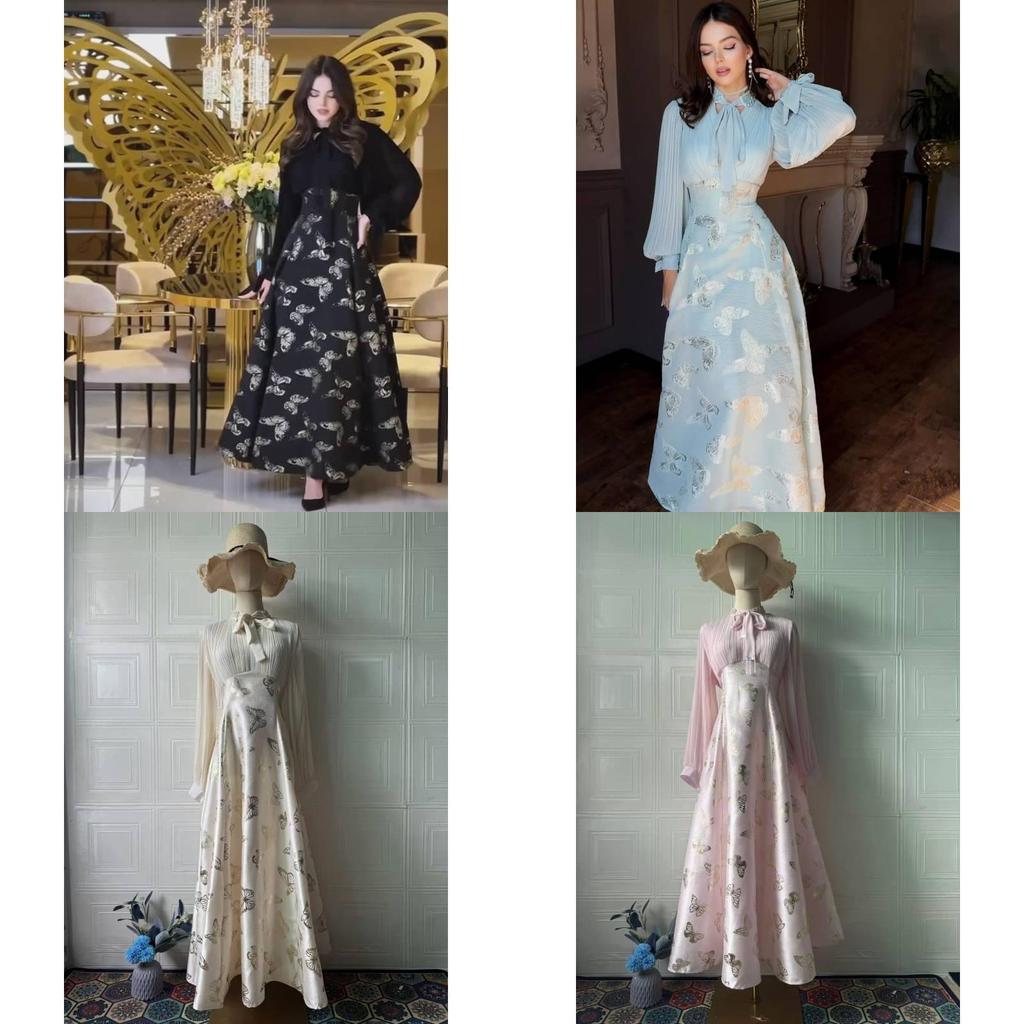Polyester Spliced Long Dress With Sparkling Rhinestones For Elegant Evening Wear