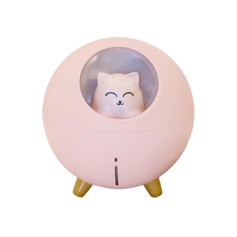 

Pet Pet Humidifier 220ml Planet Cat Ultrasonic Cool Mist Aroma Air Diffuser Color Romantic LED Lamp USB HumidiCADOR | Humidifiers (pink)