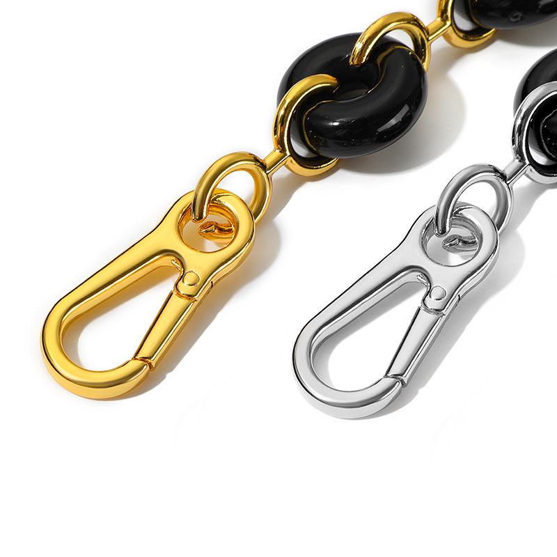 Donut Resin Acrylic Alloy Chain Strap for Shoulder, Crossbody & Underarm Bags