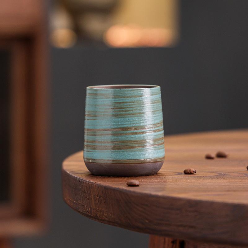 Handmade Kiln-Changed Ceramic Coffee Cup American Latte Afternoon Tea Latte Cup Retro Household Water Cup