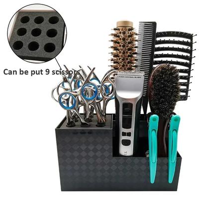 Professional Barber Tools Storage Box Hair Scissors Comb Clip Rack Hairdressing Cosmetic Tool Storage Box Barbershop Accessories